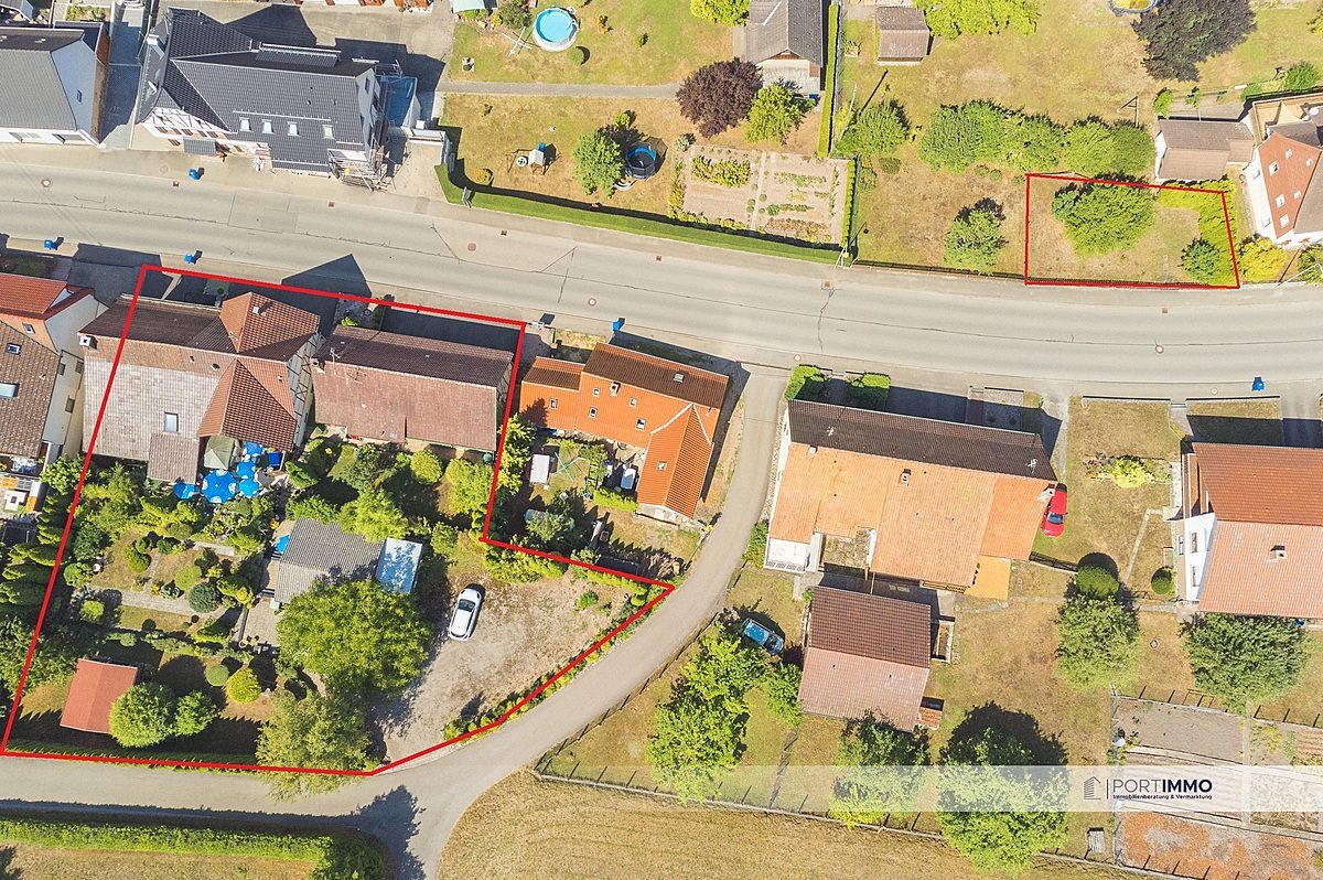 Vogelperspektive Grundstücke